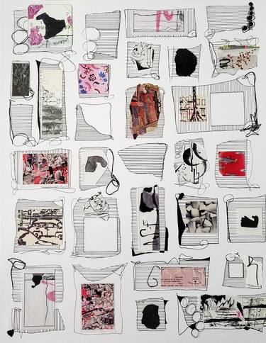 Original Fine Art Abstract Drawings by Rebecca Howdeshell