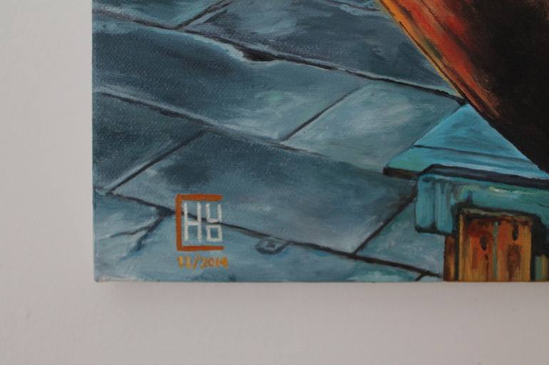 Original Conceptual Boat Painting by Jesus Garcia