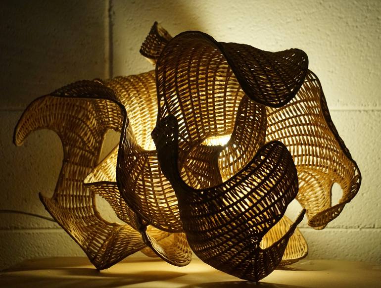 Original Light Sculpture by Andromachi Lykartsi