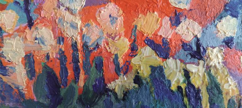 Original Abstract Expressionism Abstract Painting by Evita K