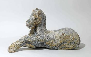 Horse sculpture  with mosaic stones thumb