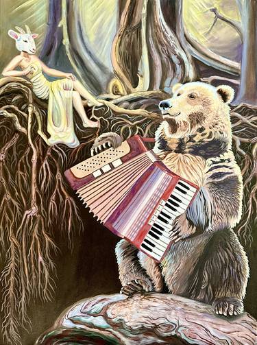 Original Contemporary Animal Paintings by Light Bear
