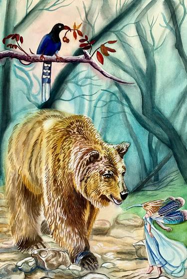 Original Surrealism Animal Paintings by Light Bear