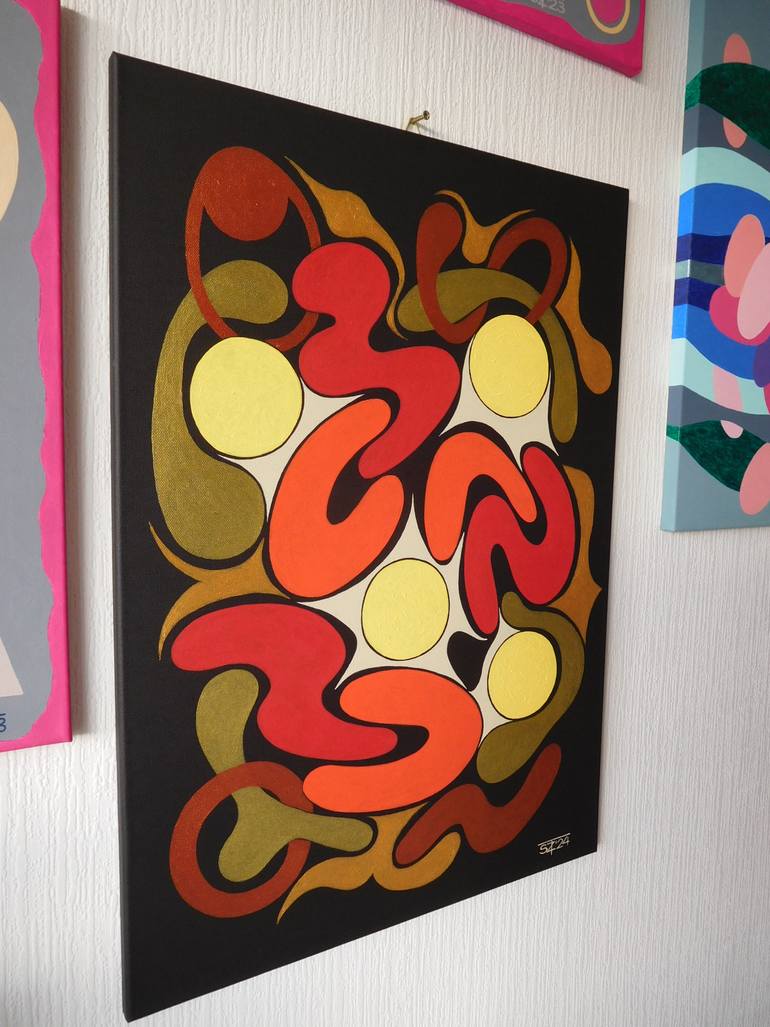 Original Abstract Expressionism Abstract Painting by Svetlozar Tenov