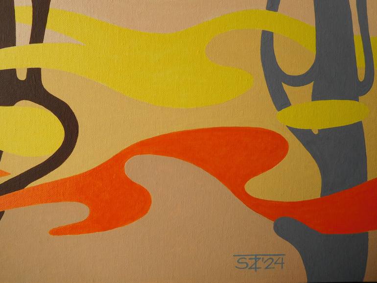 Original Abstract Expressionism Abstract Painting by Svetlozar Tenov