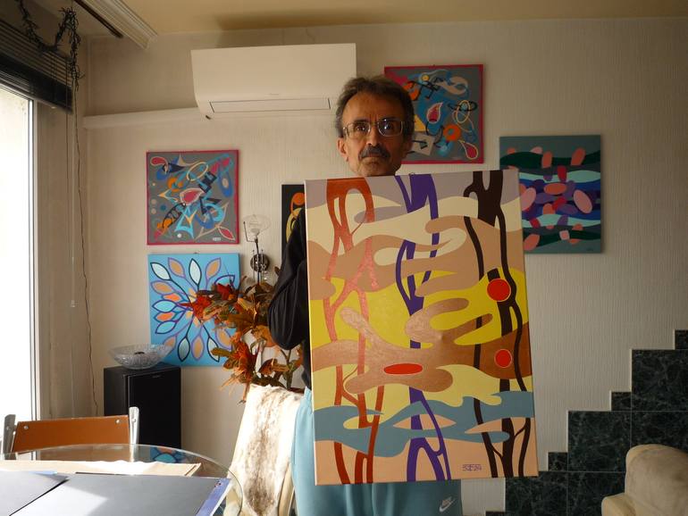 Original Abstract Expressionism Abstract Painting by Svetlozar Tenov