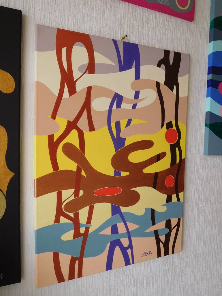 Original Abstract Expressionism Abstract Painting by Svetlozar Tenov