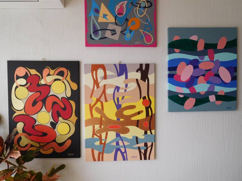 Original Abstract Expressionism Abstract Painting by Svetlozar Tenov