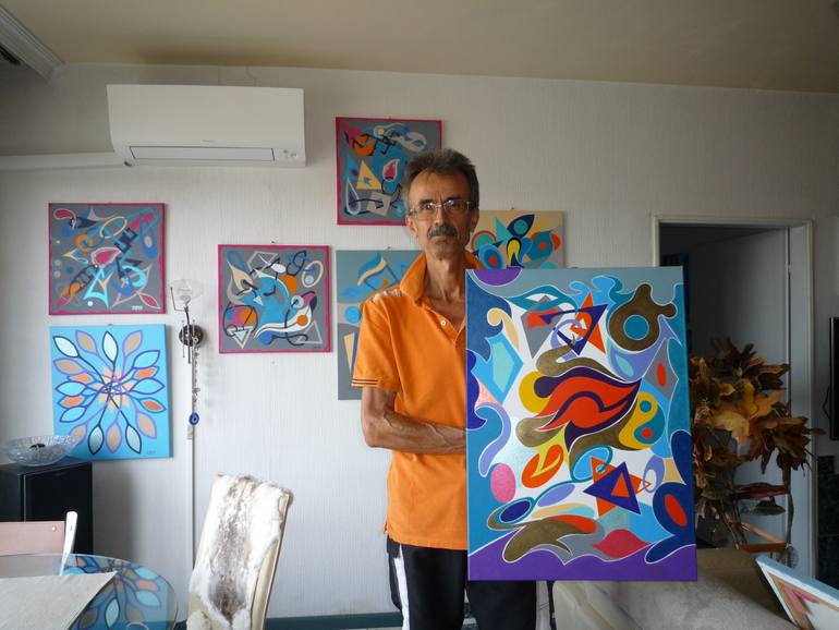 Original Abstract Expressionism Abstract Painting by Svetlozar Tenov