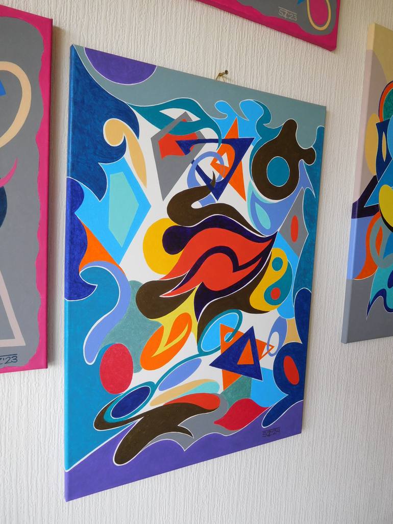 Original Abstract Expressionism Abstract Painting by Svetlozar Tenov