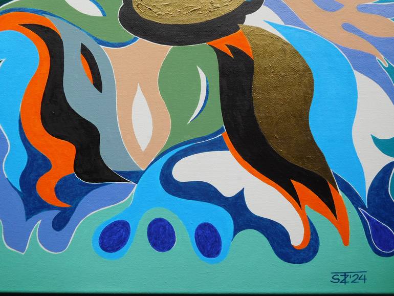 Original Abstract Expressionism Abstract Painting by Svetlozar Tenov