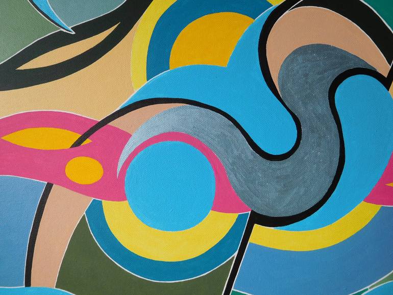 Original Abstract Expressionism Abstract Painting by Svetlozar Tenov
