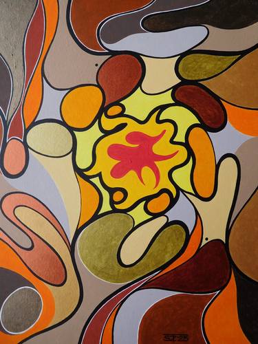 Original Abstract Expressionism Abstract Painting by Svetlozar Tenov