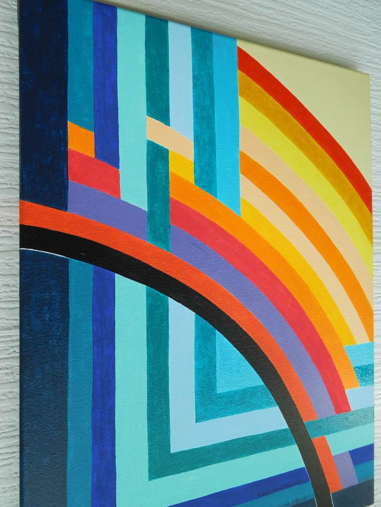 Original Geometric Painting by Svetlozar Tenov