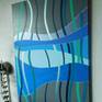 Variety of life in oceans and seas inspired this artwork. It is original, one and unique. No need of frame, the sides are painted. Size in cm. is 70-50-1.6.
