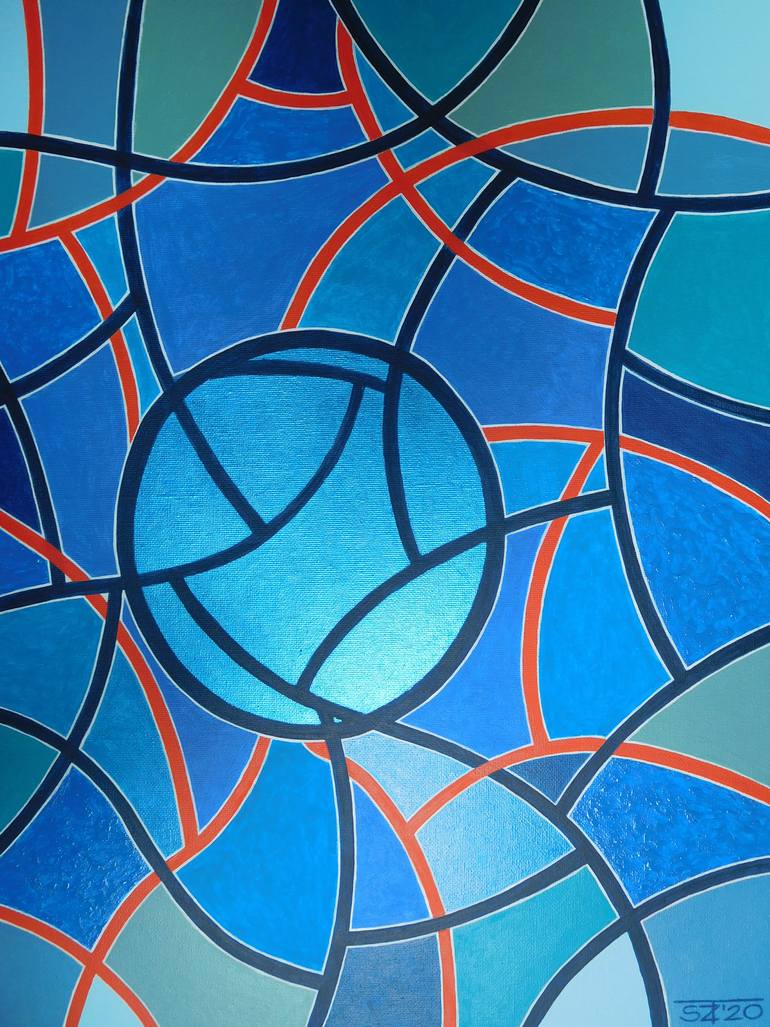 Original Abstract Expressionism Abstract Painting by Svetlozar Tenov