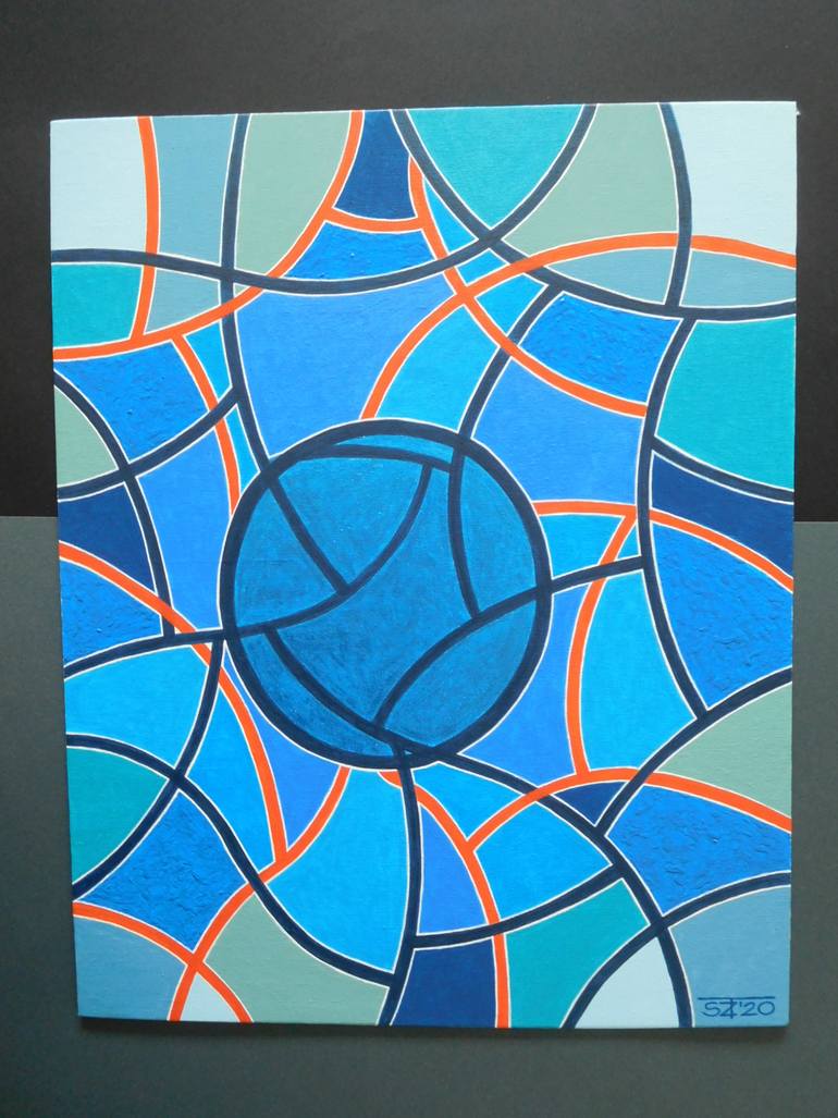 Original Abstract Expressionism Abstract Painting by Svetlozar Tenov