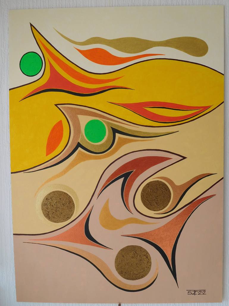 Original Abstract Expressionism Abstract Painting by Svetlozar Tenov