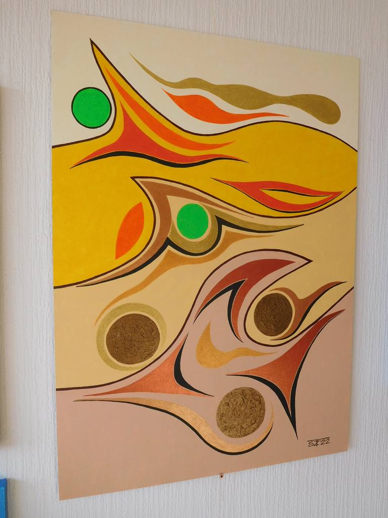 Original Abstract Expressionism Abstract Painting by Svetlozar Tenov