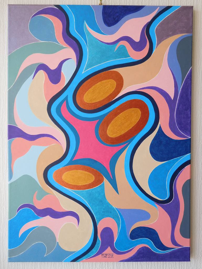 Original Abstract Expressionism Abstract Painting by Svetlozar Tenov