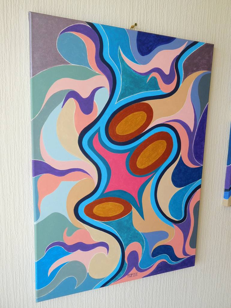 Original Abstract Expressionism Abstract Painting by Svetlozar Tenov