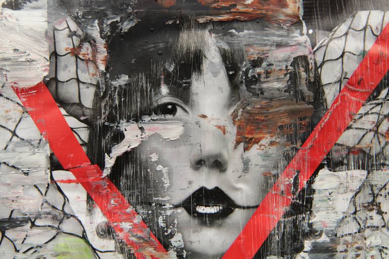 Original Abstract Expressionism People Collage by House Of Hyena