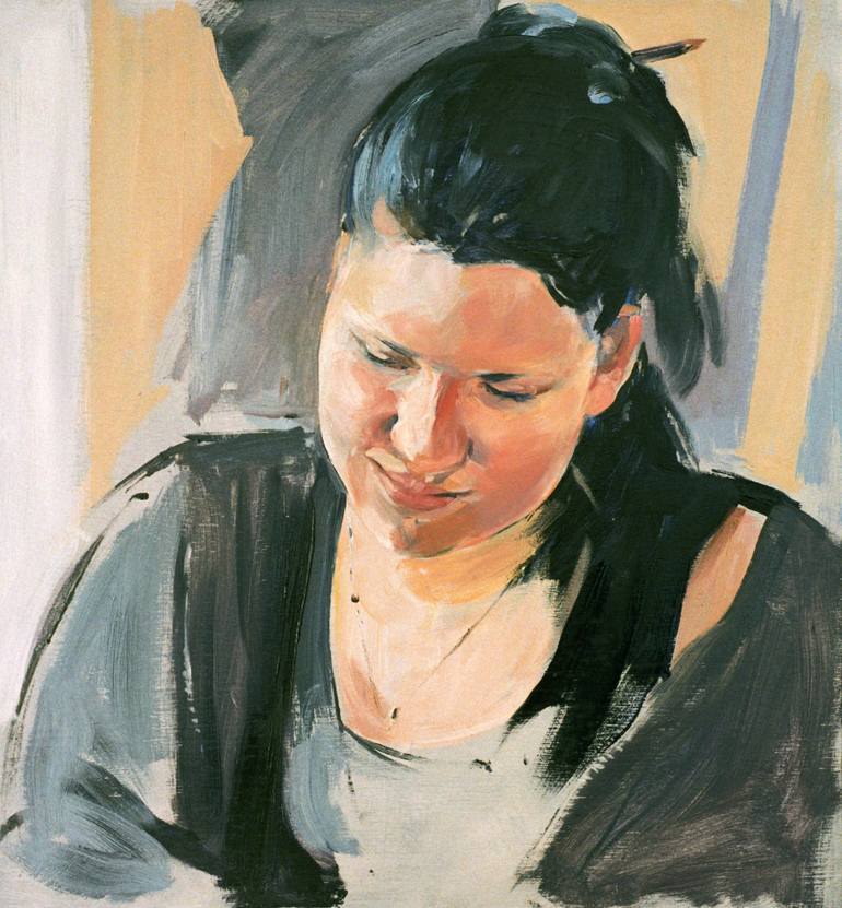 Portrait Study Lou Painting by clive pates Saatchi Art