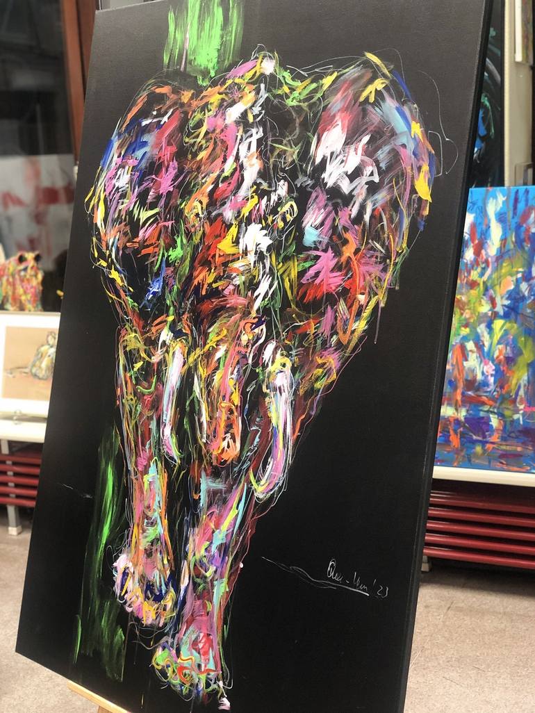 Original Pop Art Animal Painting by Nicole Leidenfrost