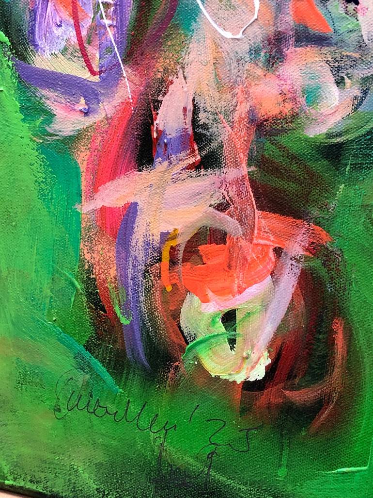 Original Abstract Floral Painting by Nicole Leidenfrost