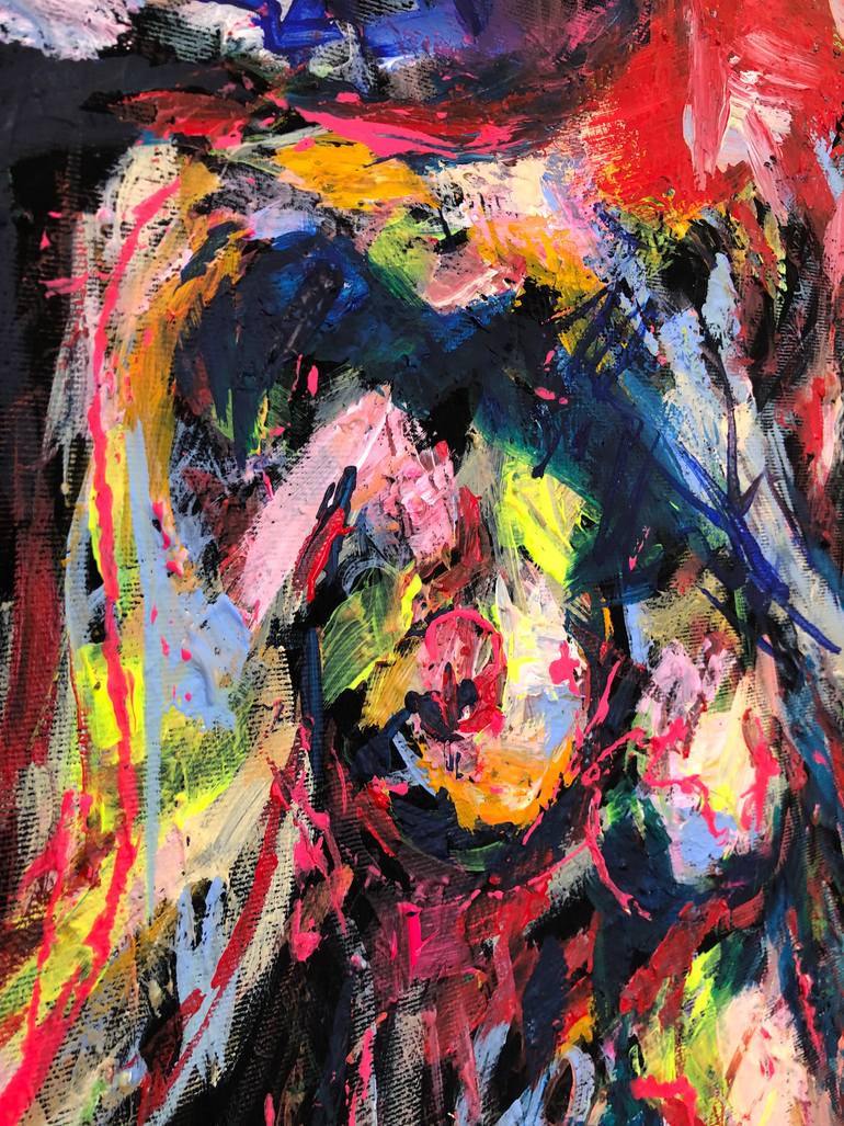 Original Abstract Expressionism Erotic Painting by Nicole Leidenfrost