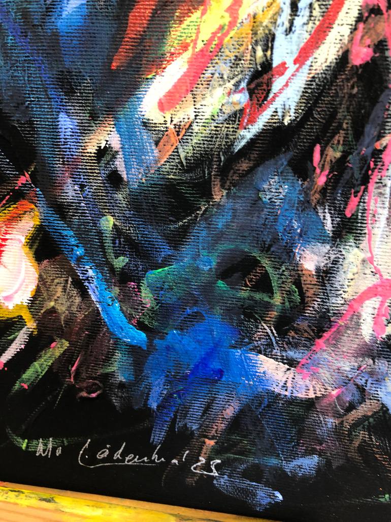 Original Abstract Expressionism Erotic Painting by Nicole Leidenfrost