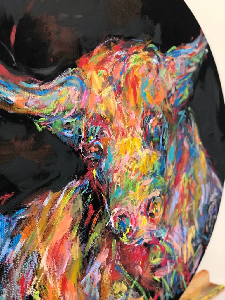 Original Cows Painting by Nicole Leidenfrost