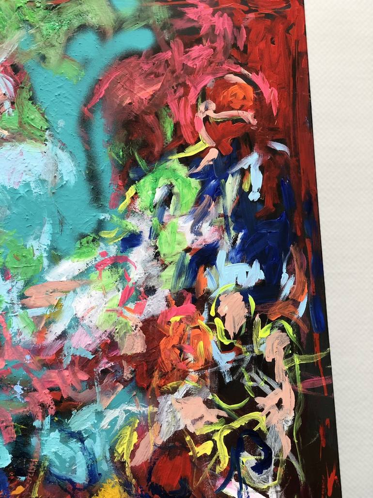 Original Abstract Expressionism Abstract Painting by Nicole Leidenfrost