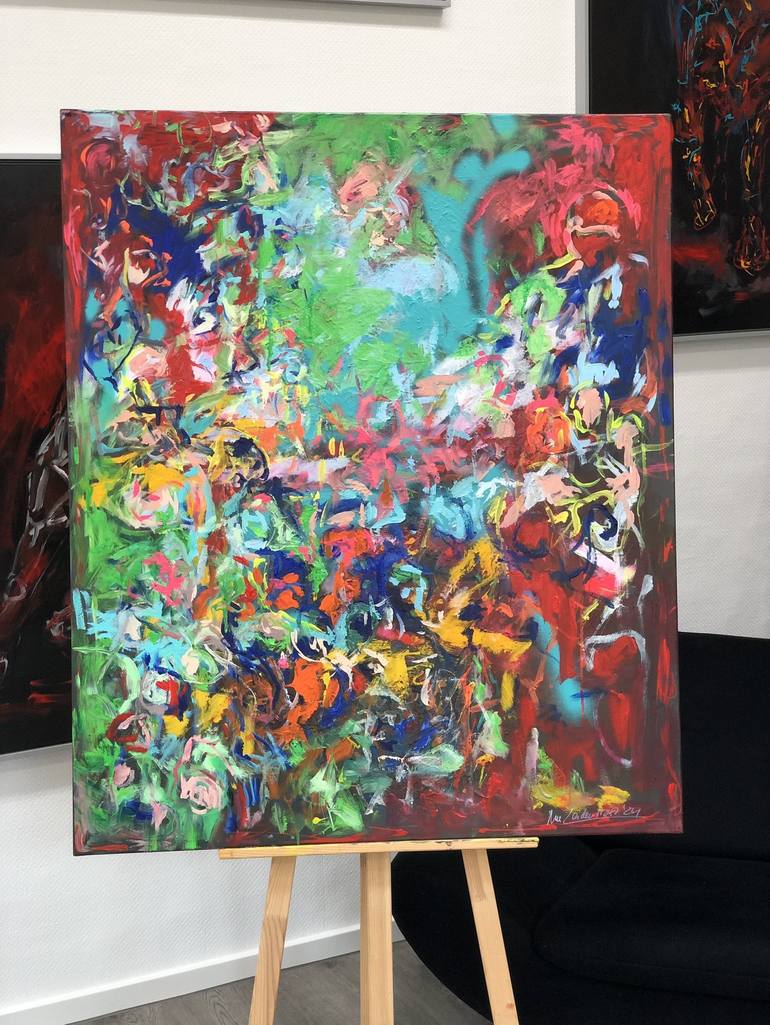 Original Abstract Expressionism Abstract Painting by Nicole Leidenfrost