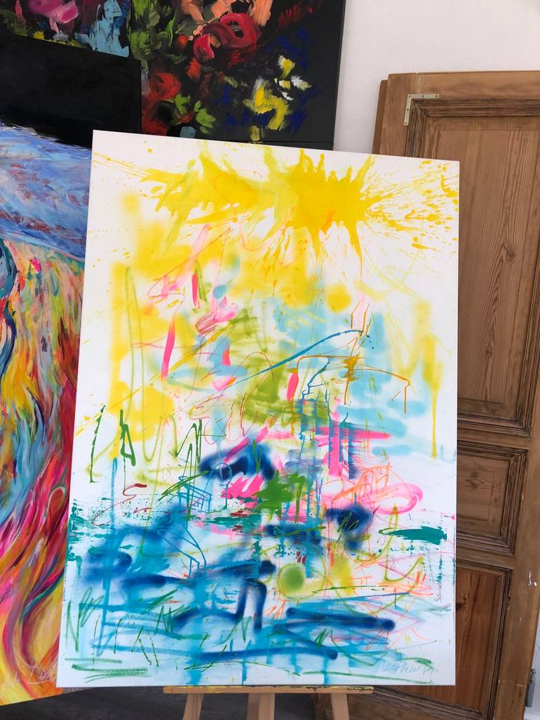 Original Abstract Expressionism Abstract Painting by Nicole Leidenfrost