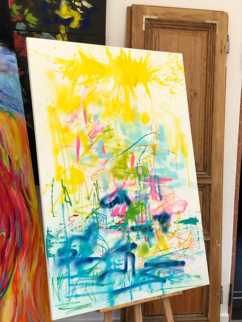 Original Abstract Expressionism Abstract Painting by Nicole Leidenfrost