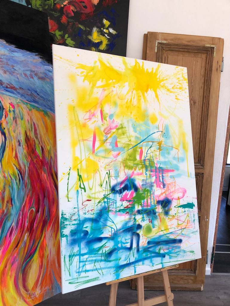 Original Abstract Expressionism Abstract Painting by Nicole Leidenfrost