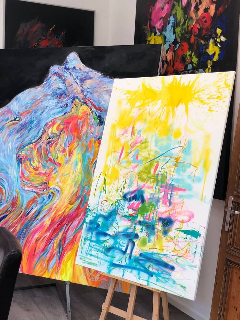 Original Abstract Expressionism Abstract Painting by Nicole Leidenfrost