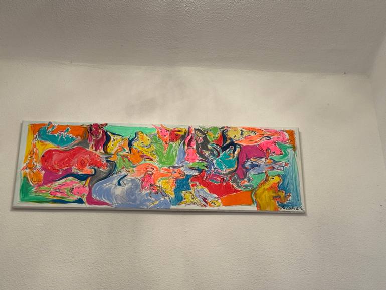 Original Abstract Expressionism Animal Painting by Nicole Leidenfrost