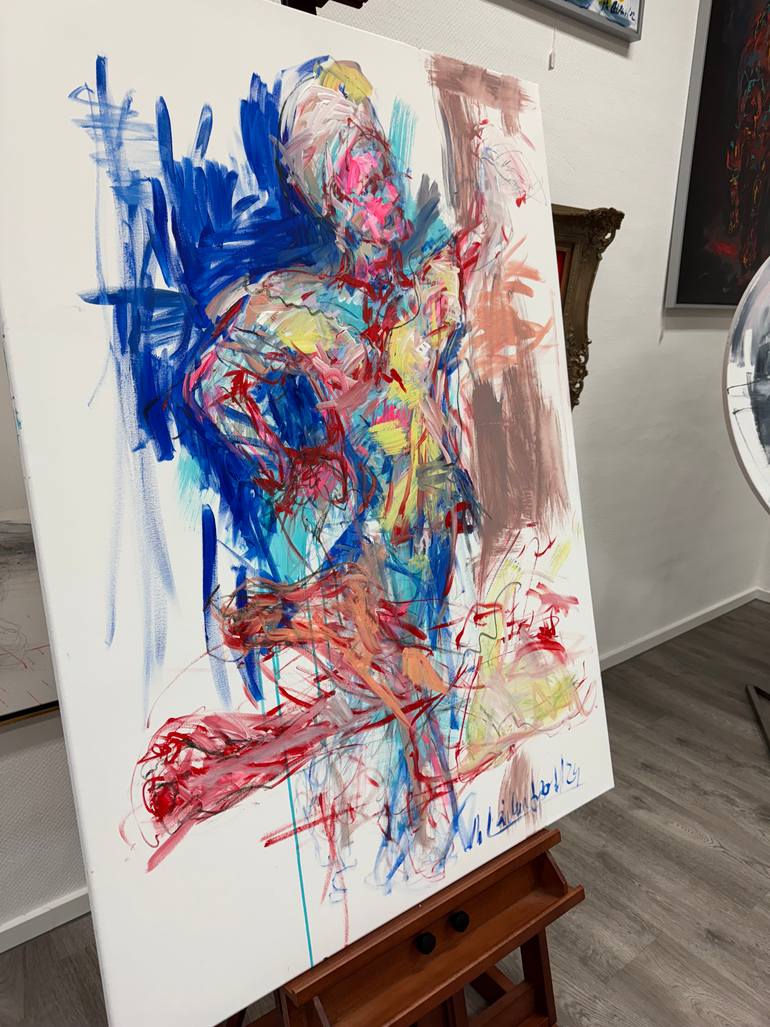 Original Abstract Expressionism Women Painting by Nicole Leidenfrost