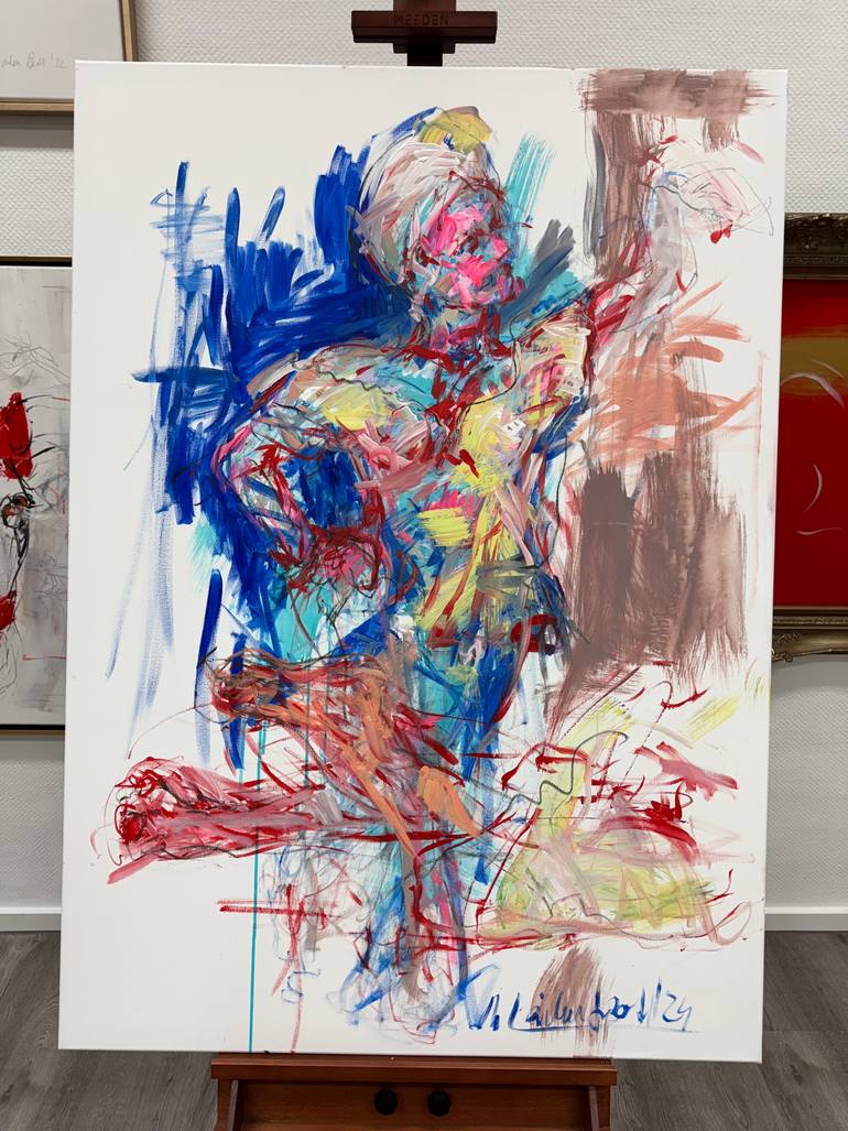 Original Abstract Expressionism Women Painting by Nicole Leidenfrost