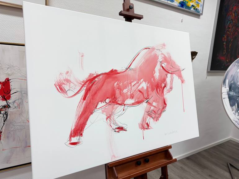 Original Abstract Expressionism Animal Painting by Nicole Leidenfrost