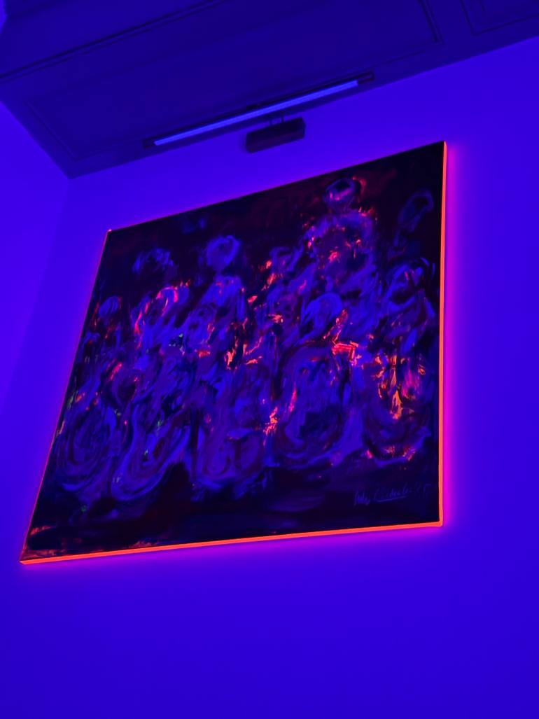 Original Abstract People Painting by Nicole Leidenfrost