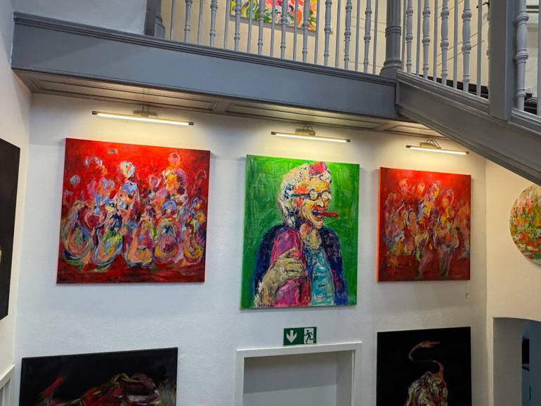 Original Abstract Expressionism People Painting by Nicole Leidenfrost