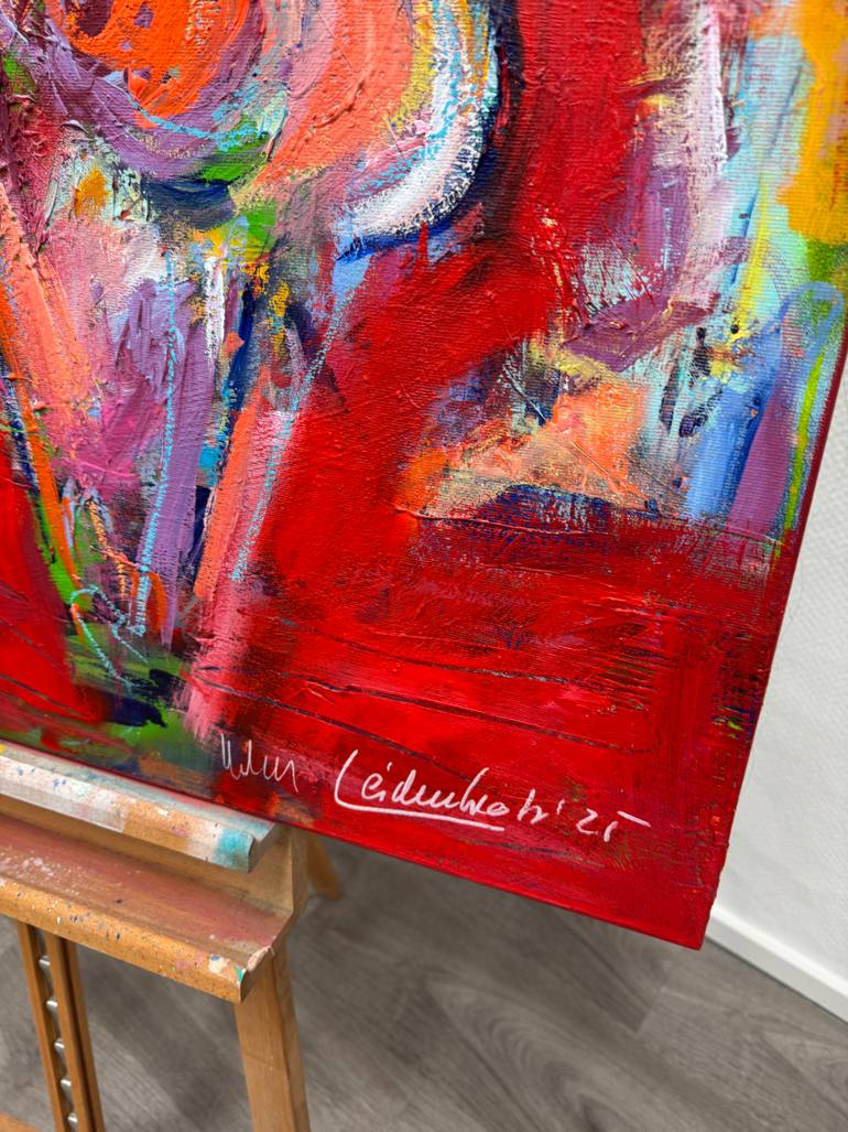 Original Abstract Expressionism People Painting by Nicole Leidenfrost