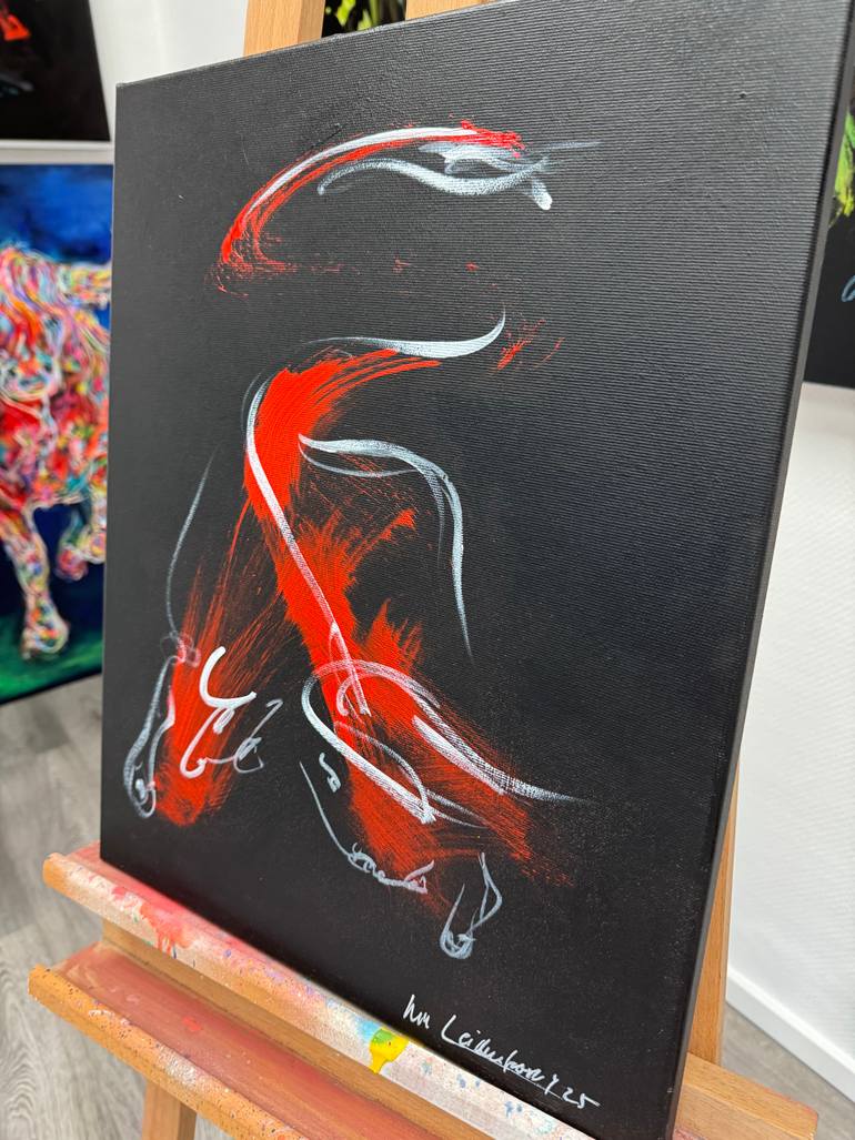 Original Abstract Expressionism Animal Painting by Nicole Leidenfrost