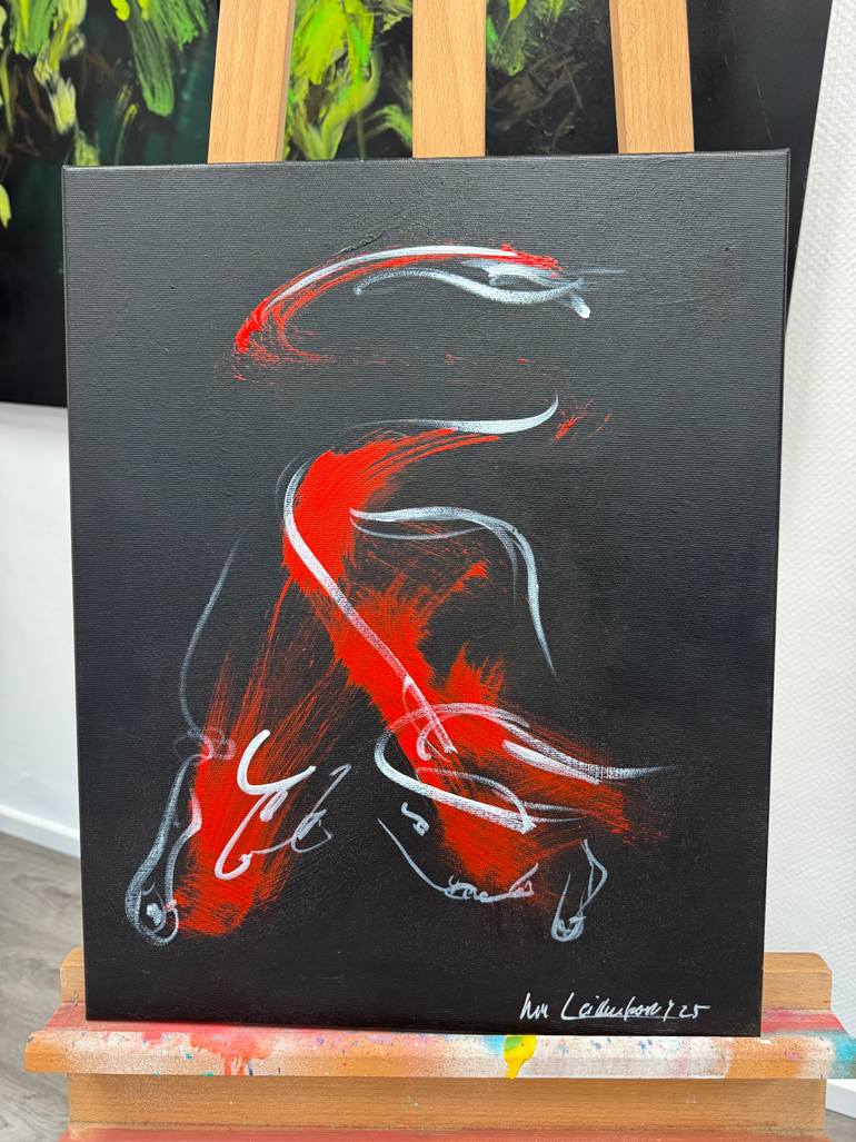 Original Abstract Expressionism Animal Painting by Nicole Leidenfrost