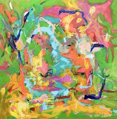 Original Abstract Expressionism Abstract Painting by Nicole Leidenfrost