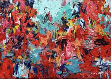Original Abstract Expressionism Abstract Painting by Nicole Leidenfrost