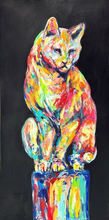Original Pop Art Cats Paintings by Nicole Leidenfrost